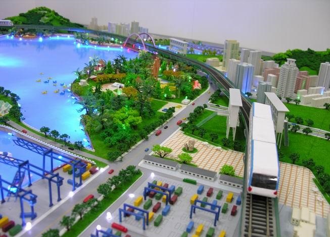 辉县市港口沙盘